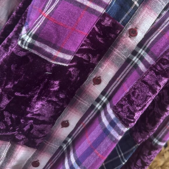 Dolls Kill Dolls Kill x dEliA*s patchwork plaid buttondown - Picture 4 of 6